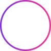 white checklist icon with a gradient pink and purple border