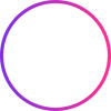 white computer screen icon with a gradient pink and purple border